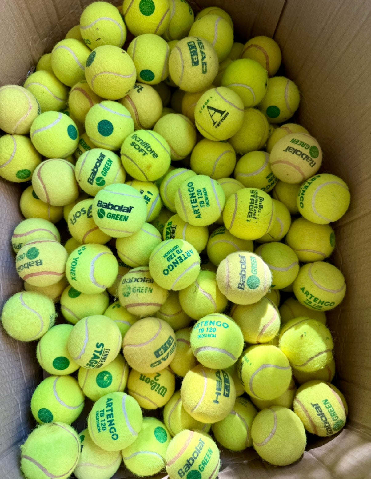 50x piłki tenisowe stan bardzo dobry stage 1 green